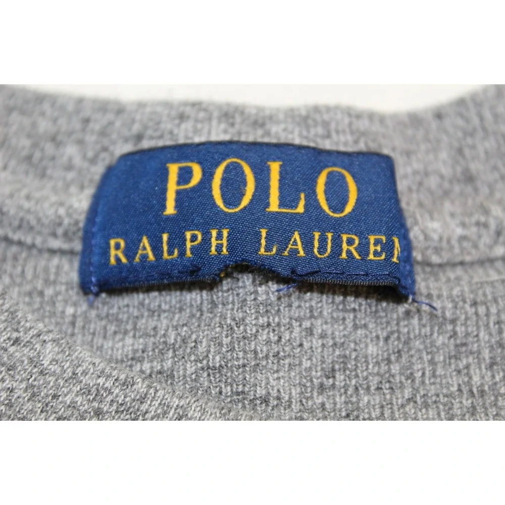 Polo Ralph Lauren Men's‎ Sweater Gray Crew Neck 100% Cotton Size M
